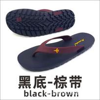 New Men Flip-Flops Men's Solid Tire Sole Clip Feet Casual Sandals Elastic Comfortable Wear-resistant Slippers for Mens Slippers 38