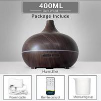Aromaterapinis eterinių aliejų difuzorius, medžio imitacijos, su nuotolinio valdymo pultu, ultragarsinis oro drėkintuvas, vėsinantis, su 7 spalvų LED apšvietimu US plug