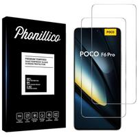 Screen protector film for Xiaomi Poco F6 Pro 5G [Pack 2] Tempered Glass Screen Protector Phonillico skaidri