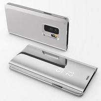 Case for Samsung Galaxy A9 2018 A920 - Silver Mirror Flip Cover Case Clear View Protection [Phonillico®