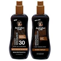 Australian Gold purškiamas bronzantas SPF30 + įdegio gelis akceleratorius