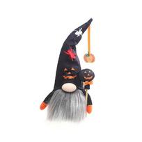 Helovino be veido moliūgų lėlės, barzdoti gnomai, ornamentas su švieselėmis, išdėstymo rekvizitai, namų dekoracija black hat