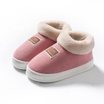 Women 2024 Fury  Ankle Boots Winter Non-Slip Thicken Plush Slip-On Soft Sole Warm Cotton Shoes for Couples Platform Snow Boot 36-37 rožinė