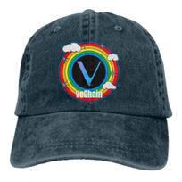 VET Cryptocurrency - Rainbow Baseball Cap Men VeChain Coin VET Cryptocurrency Caps colors Women Summer Snapback Caps Adjustable tamsiai mėlyna spalva