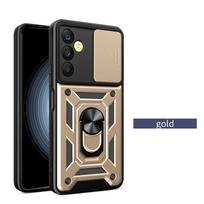 Šarvuotas dėklas Samsung Galaxy M15 M35 M55 5G M14 M34 M54 M23 M33 M53 dangtelis, apsauginis žiedas lęšiui, magnetinis laikiklis, Coque Fundas For Galaxy M15 5G auksas