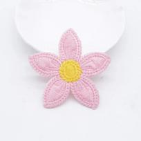 10Pcs 50mm Flower Applique for DIY Clothes Hat Shoes Sewing Patches Handmade Headwear Hair Clips Decor Accessories rožinė