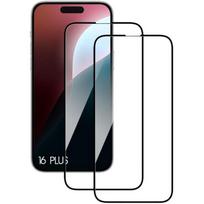 Tempered Glass Screen Protector - for iPhone 16 Plus - Pack of 2 - Shock-Resistant - Scratch-Resistant - 0.3 mm juoda