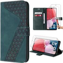 Case - BOOLING - Samsung Galaxy A04s/A13 - Night Green - Semi-rigid - 2 Tempered Glasses žalia