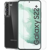 Case for Samsung Galaxy S22 Plus 6.6  and 2 Tempered Glass - Soft Silicone Protection Screen Protector Film - Yuan Yuan