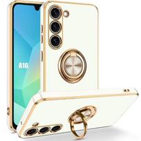 Dėklas, skirtas Samsung Galaxy A16 4G/5G - TPU apsauga su baltu žiedu balta