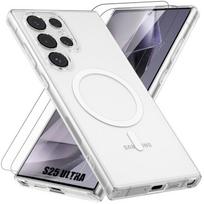 Hybrid PC Case for Samsung Galaxy S25 Ultra Magnetic Circle with 2 Full Tempered Glasses skaidri