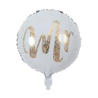 18-inch Mr & Mrs LOVE White Aluminum Balloon - Wedding, Valentine's, Anniversary Decoration