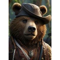 Funny Pirate Animals Posters Canvas Paintings And Prints Wall Art Cat Bear HD Picture For Living Room Home Decor Frameless Gifts 21cm×30cm NoFrame