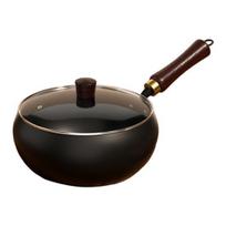 Tradicinis Wok puodas Rankomis kaltas ketaus puodas Didelio pilvo keptuvė maišymui ir sriubai Unikalūs geležiniai virtuvės reikmenys 24cm C