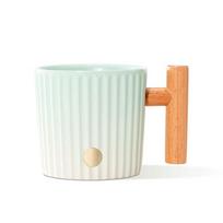 Sub-Mint Green Water Cup Ceramic Cup Office Annual Meeting Gift Business Souvenir Print 375ml