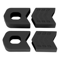 1 Piar Silicone Bicycle Crank Protection Sleeve Arm Protector Bike Accessory (Black) black