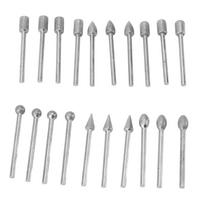 20PCS Set Stone Carving Set 3mm Shank Stone Rotary Grinding Bit Set for Glass Metal Jadestone