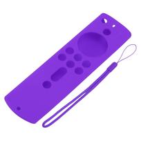 Silikoninis apsauginis dėklas Fire TV Stick 4K 2018 nuotolinio valdymo pultui, atsparus smūgiams, neslystantis, apsauginis violetinė