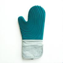 Silicone Oven Mitt Slip Proof Heat Resistant Kitchen Microwave Glove Waterproof Oven Mitt Lake Blue ežero mėlyna spalva
