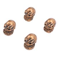 4Pcs Tire Valve Stem Cap Skull Style Perfect Sealing Valve Stem Cap Cover for Car Truck Bike