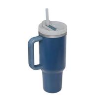40oz puodelis su rankena ir šiaudeliu, termosinis butelis, nerūdijančio plieno ledų puodelis, termosinė puodelis, išlaiko šaltį ir šilumą, vandens butelis 40oz gray