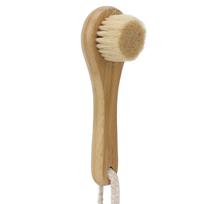 Massage Brush Portable Wooden Soft Manual Facial Body Massage Cleaning Care Brush brown