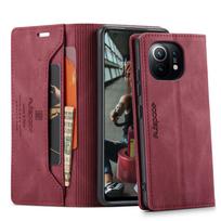 Leather Flip Case for Xiaomi 13 Pro/Redmi Note 12 Pro/Note 11 - Card Holder Xiaomi Mi 13 Pro raudona