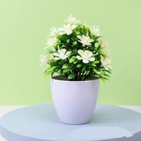 1pc Artificial Potted Plant Small Bonsai Flowers Pot Simulated Tree Ornaments Wedding Home Hotel Office Decoration IndoorOutdoor