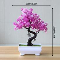 Artificial Plastic Plants Bonsai Simulated Tree Potted Ornaments Fake Floral Home Room Table Decoration Hotel Garden Desk Decor as picture