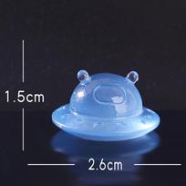 Mielos švytinčios tamsoje kosmoso ateivio dekoratyvinės detalės mini ornamentai Antennae spaceship
