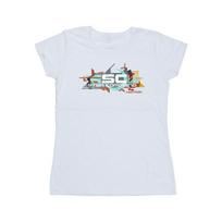 Disney Womens/Ladies Lightyear Star Command Graphic Title Cotton T-Shirt M balta