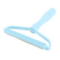 Manual Lint Remover Plastic Handle Double Sided Portable Fabric Fuzz Shaver for Sweater Coat Blue