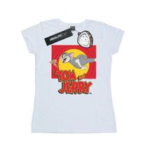 Tom And Jerry Womens/Ladies Chase Scene Cotton T-Shirt XXL balta