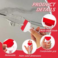 3D Printed Detachable Scraper Tile Cleaning Knife With Short Plastic Handle Multi-Purpose Home Cleaning Tool One Size