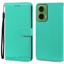 For Moto G35 5G Case Wallet Leather Flip Cover For Motorola G35 Case Book Cover For Moto G35 Case Coque Fundas Capa For Moto G35 5G dangaus mėlyna spalva