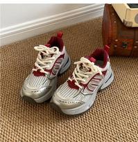 Retro Hong Kong style shows small feet, retro platform dad shoes women's new spring light student sports shoes 35