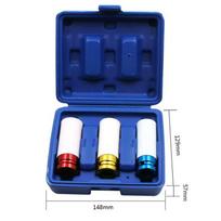Auto Car 1/2  17mm/19mm/21mm Tire Protection Sleeve Wall Deep Impact Wheel Nut Socket Set With Box douille jantes Pack of 1