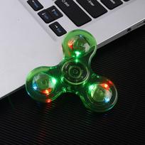 Šviečiantys LED žibintai „Fidget Spinner“ rankiniai suktukai šviečia tamsioje šviesoje EDC „Figet Spiner“ pirštų stresą mažinantys žaislai green