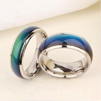 2PC Fine Jewelry Mood Ring Color Change Emotion Feeling Mood Ring Changeable Band Temperature Ring 16 mm
