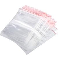 3 Sizes 100Pcs Reusable Zip Lock Clear Plastic Sealing Packaging Bags For   Nut Food Storage white