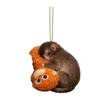2D Monkey Keychain Cute Monkey Holding Plush Toy Bag Charm Acrylic Hanging Pendant for Backpack Purse Car Keys D