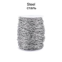 2 Meter 3 Size Stainless Steel Chain Gold Rolo Cable Chain For DIY Necklace Bracelet Wallet Jewelry Making Supplies Accessories 3mmx 9mm flat