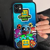 Game Geometry Dash For IPhone 15 16 Pro Max 11 12 13 14 XS XR X Plus 16E Matte Translucent Phone Cover iphone 11pro