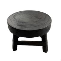 Wooden Plant Stool Planter Holder Decorative Round Bonsai Rack Pot Riser for Garden