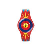 Swatch Original Series Kvarcinis Mechanizmas Atsparus Vandeniui Kvarcinis Laikrodis Unisex Laikrodžiai Mėlynas SUOZ220 Red red