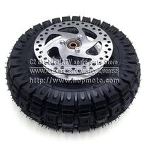 Front 3.00-4 Electric Scooter Wheel tyre Alloy Rim hub and inner tube wheels 140MM Brake Disc Plate Gas scooter bike