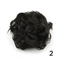 Gėlės formos sintetiniai plaukai garbanoti plaukai Chignon guminė juostelė plaukams bandelė spurga plaukų voleliai 2/33 black