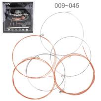 6pcs/set Acoustic Flok Guitar String 009-045 Inch Nonrust Steel Core Phosphor Bronze Color Alloy gray