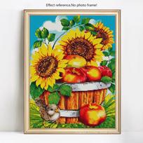 5D deimantinis paveikslas saulėgrąžomis Visiškai apvalus deimantinis siuvinėjimas Gėlių paveikslėlis 20X30 yellow