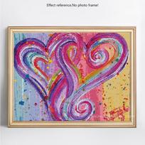 Deimantų tapyba Animacinis filmas „Sweet Heart“ pilnas apvalus deimantinis siuvinėjimas 20X30CM pink